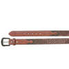Hooey Mens Western Overlay Tooled Leather Belt (Brown, 40)