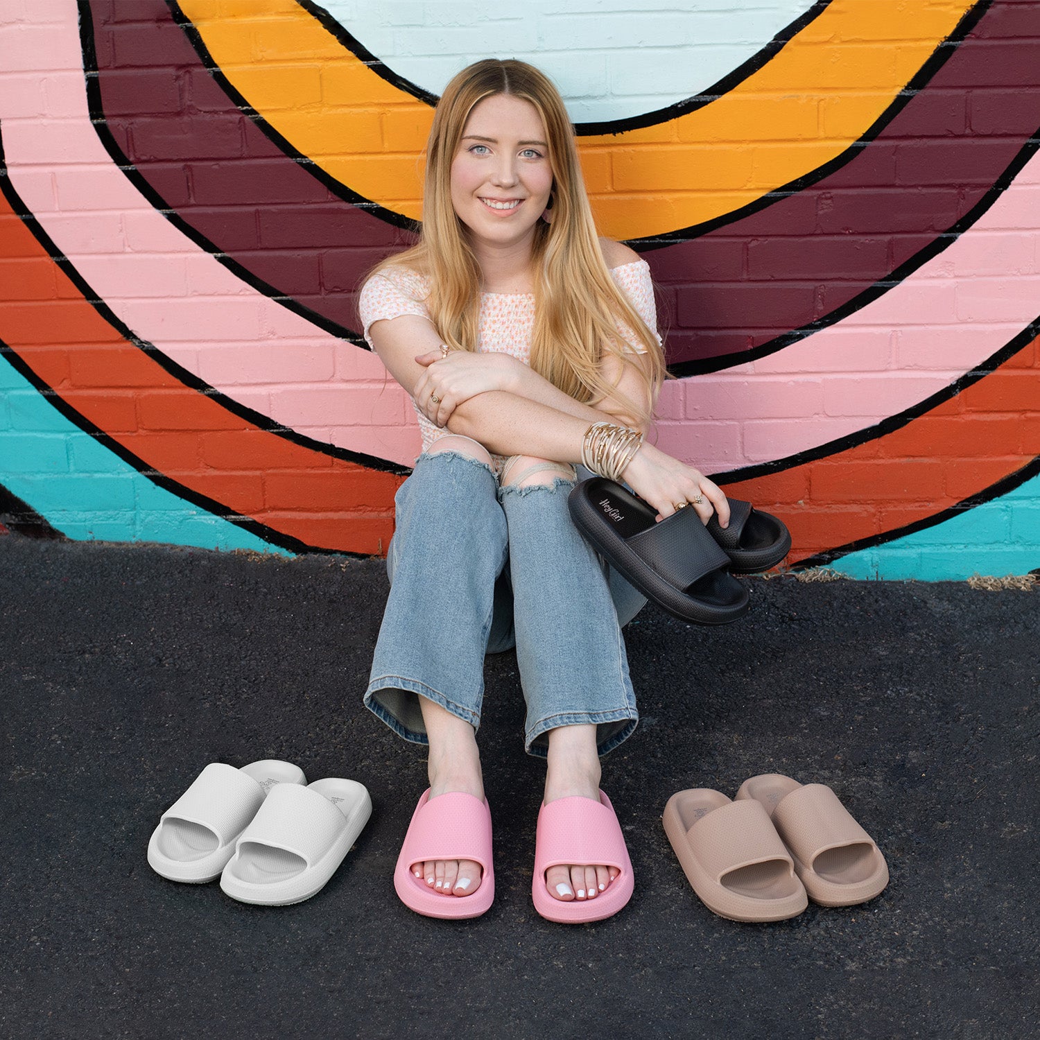 Corkys Womens Parasail Slip-on Waterproof Slide Sandal