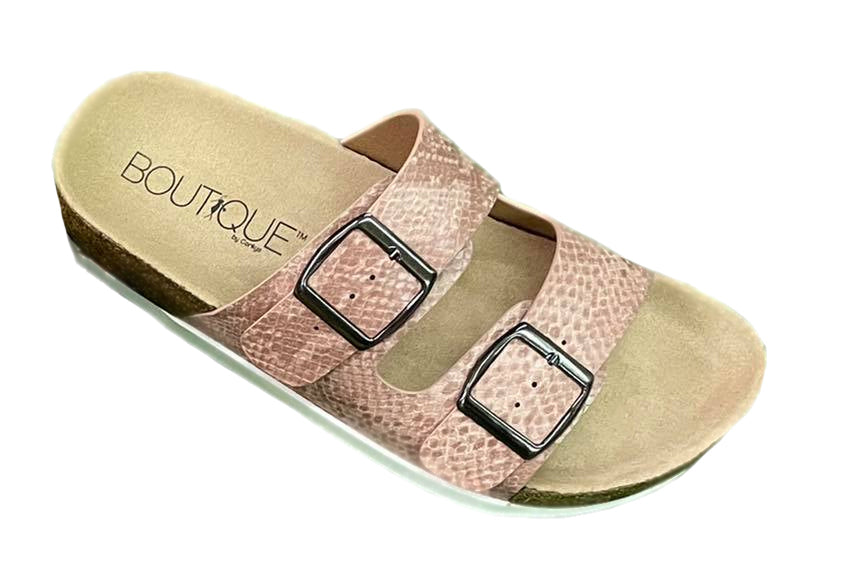 Corkys Womens Beach Babe Slip-on Adjustable Slide Sandal