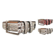 Greg Norman Mens Two Toned Croc Print Belt