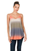 Zenana Womens Ombre Tie-Dye Printed Reversible Spaghetti Cami Tank Top