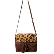 American Darling Womens Tooled Leather Hair-on Concealed Carry Purse