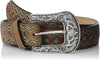 Ariat Womens Turquoise Diamond Inlay Center Leather Belt