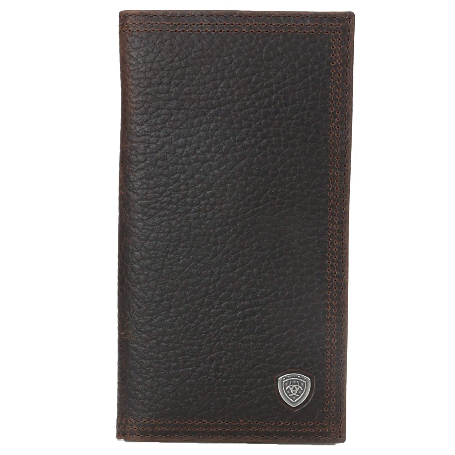 Ariat Performance Work Leather Rodeo Wallet/Checkbook Cover (Dark Rowdy Brown)