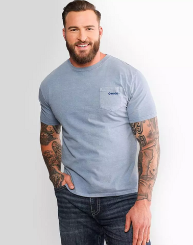 Hooey Mens Liberty Roper Denim Crew Neck Short Sleeve T-Shirt