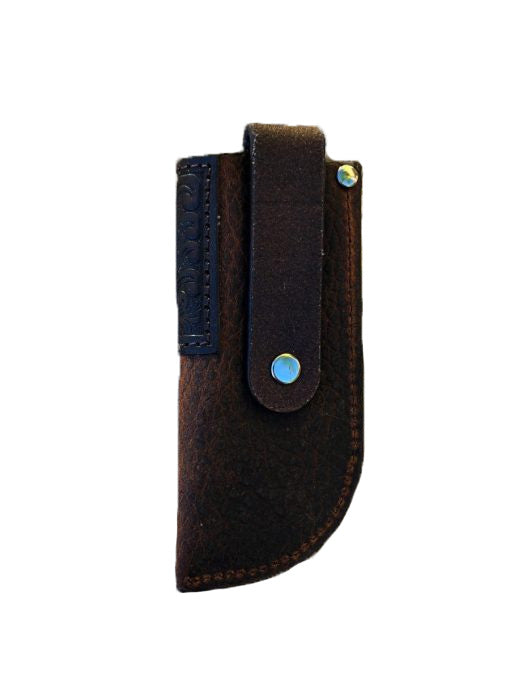 Ariat Tooled Cut Out Leather Cross Concho Knife Sheath (Brown, 4.25 inch)