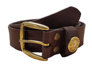 Nocona Mens Shotgun Shell Concho Keeper Embossed Leather Belt