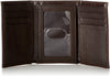 Nocona Mens Ostrich Print Leather Tri-Fold Wallet (Brown)