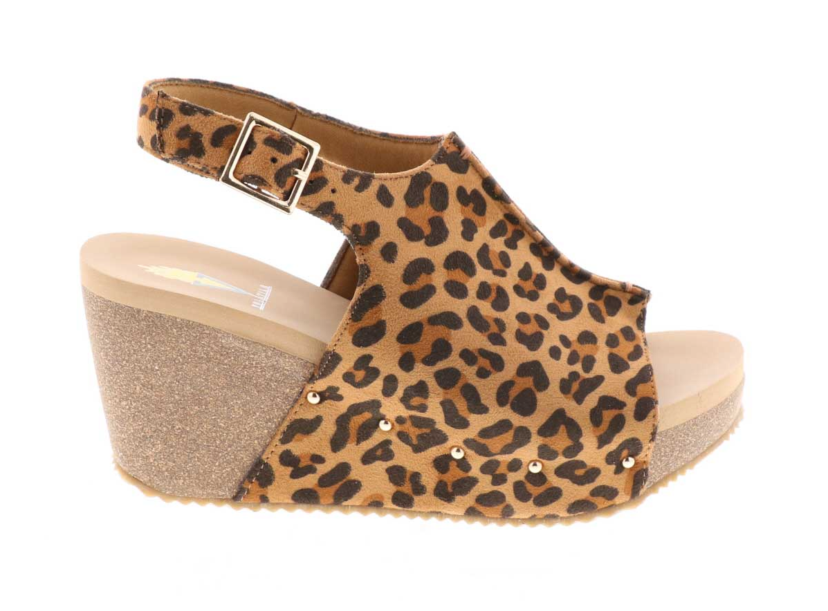 Volatile Womens Division Ankle Strap Faux Leather Wedge Sandal