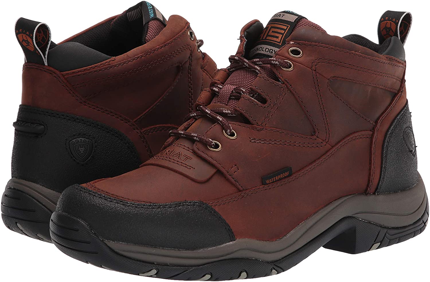Ariat Mens Terrain Leather Waterproof Outdoor Hiking Boots