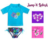 Jump N' Splash Big Girls 2-Piece Rashguard Swim Set