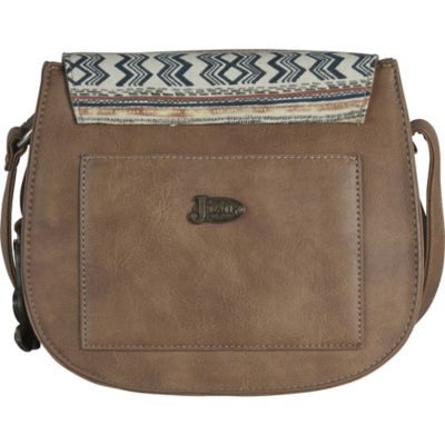 Justin Womens Crossbody Western Saddlebag Purse, Aztec Tonal