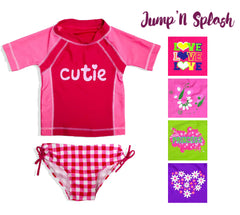 Jump N' Splash Little Girls 2-Piece Rashguard Swim Set