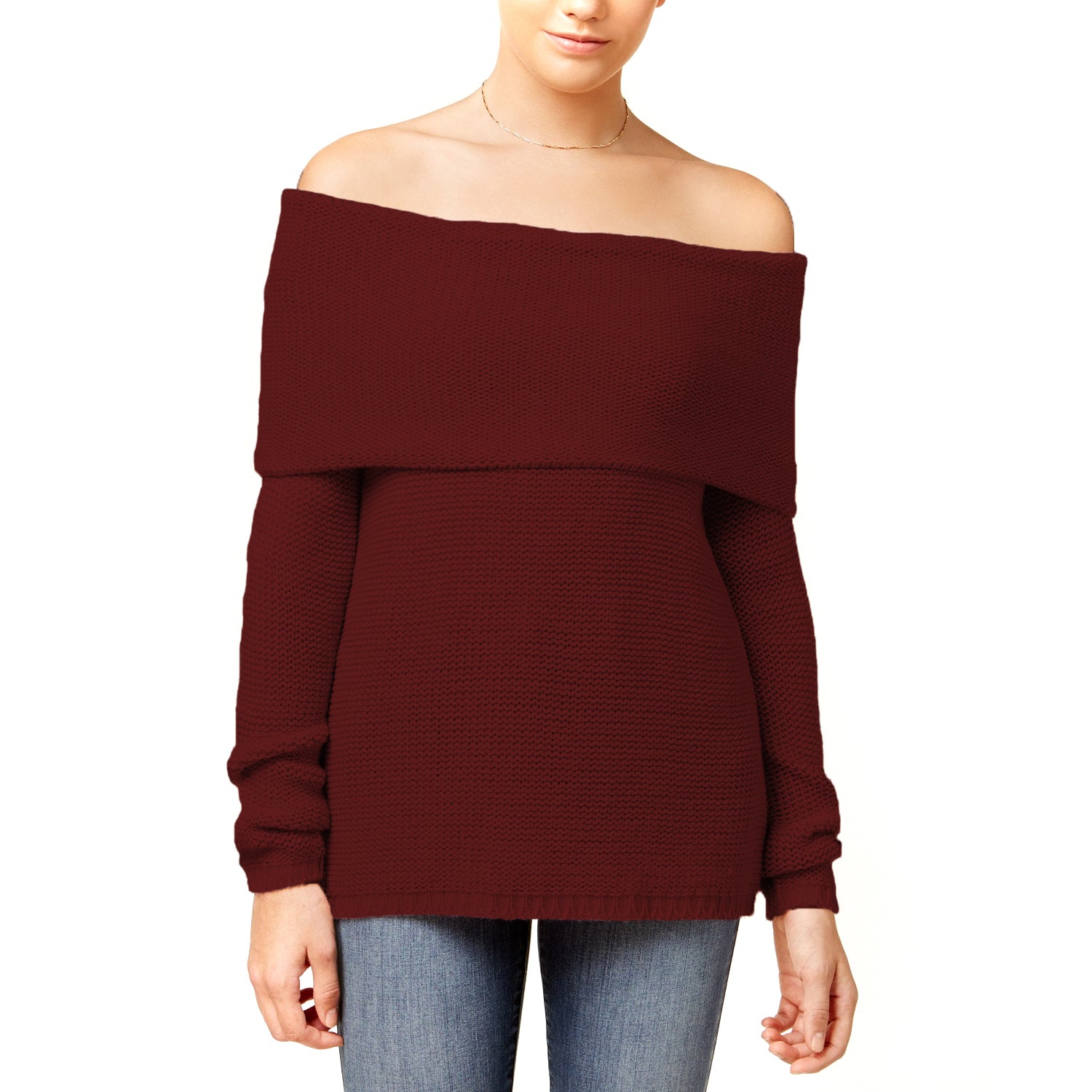 Freshman Juniors' Off-The-Shoulder Sweater