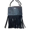 Justin Womens Suede Fringe Crossbody Faux Turquoise Cabochan