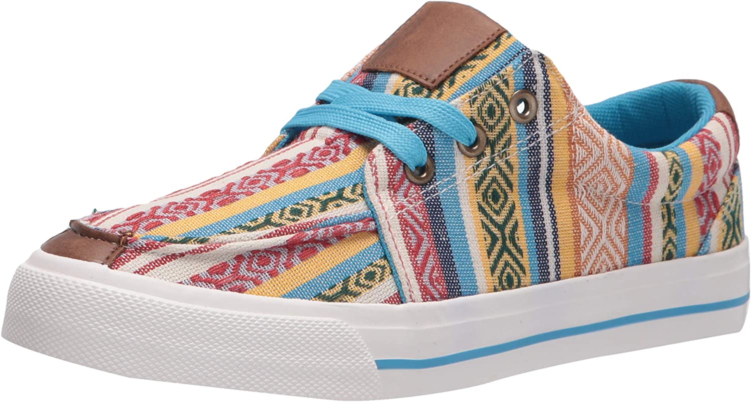 Roper Womens Angel Fire Fashion Vulcanized Serape Canvas Sneaker