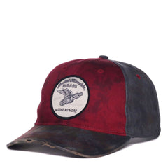 Outdoor Cap Mens Busted Knuckle Garage Vintage Style Baseball Cap - Red/Charcoal