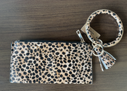 Story Wristlet in Leopard, Small