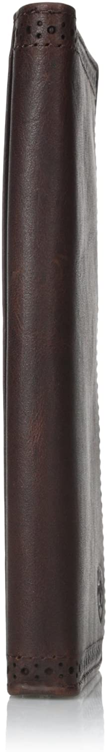 Ariat Mens Boot Vent Rodeo Perforated Leather Checkbook Wallet Card Case (Brown)