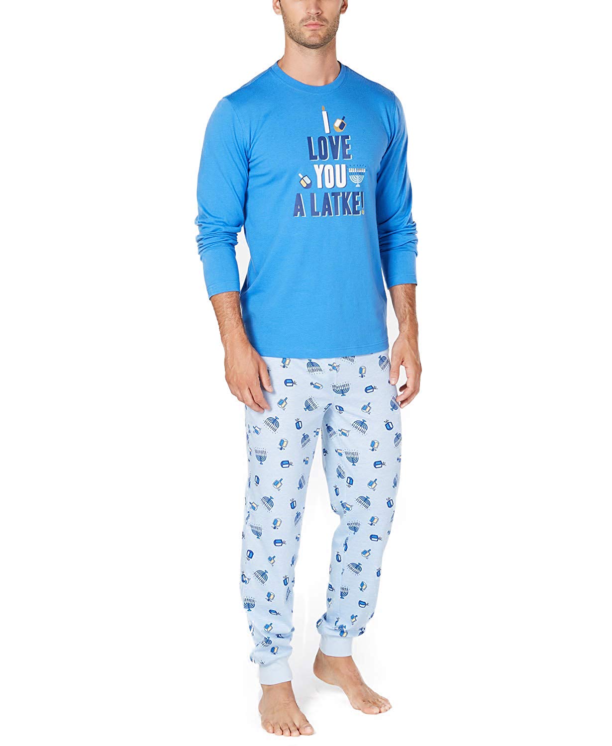 Family PJs Men's Matching 2 Pcs Pajama Long Sleeve Set
