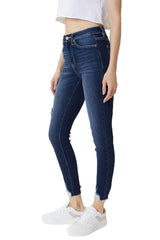 Kancan Womens Aiya High Rise Ankle Skinny Denim Jeans