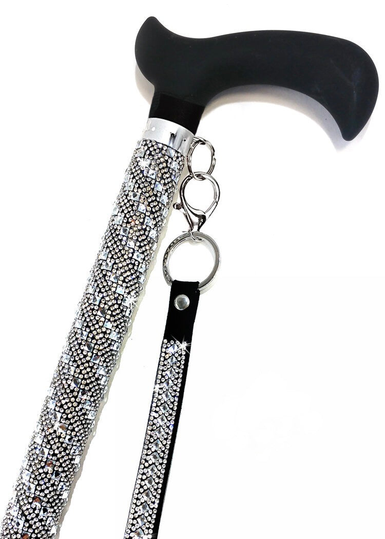 Jacqueline Kent Sugar Cane Adjustable Aluminum Crystal Cane