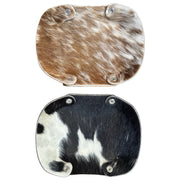 Western Linen Cowhide and Leather Small Multipurpose Tray (Assorted)