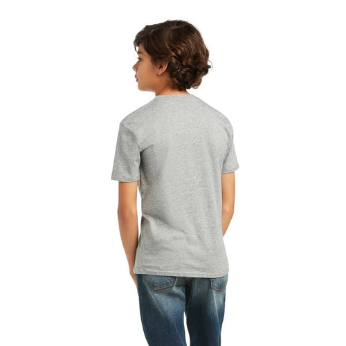 Ariat Youth Boy' Short Sleeve Blends Heather Grey T-Shirt