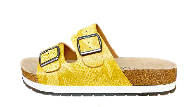 Corkys Womens Beach Babe Slip-on Adjustable Slide Sandal