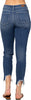 Judy Blue Womens Mid Rise Shark Bite Frayed Hem Slim Fit Jeans