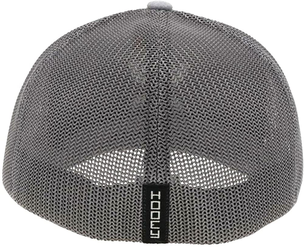 Hooey Mens Coach Flex Fit Mesh Back Baseball Cap Hat, Grey