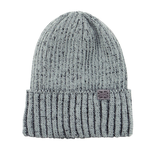 Britt's Knits Mens Ribbed Knit Two Tone Winter Harbor Hat