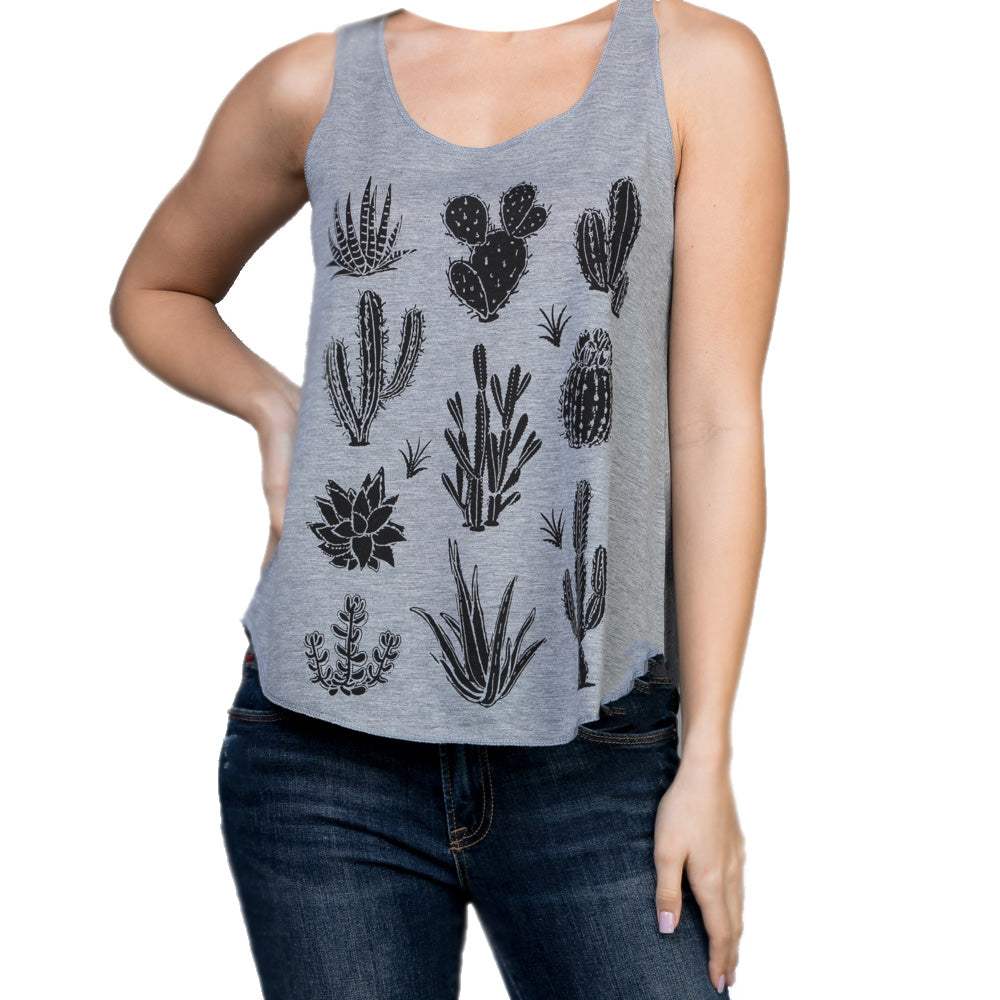 LA Soul Womens Novelty Graphic Printed Racer Back Yoga Tank Top