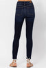 Judy Blue High Waist Dark Wash Hand Sand Skinny Jeans