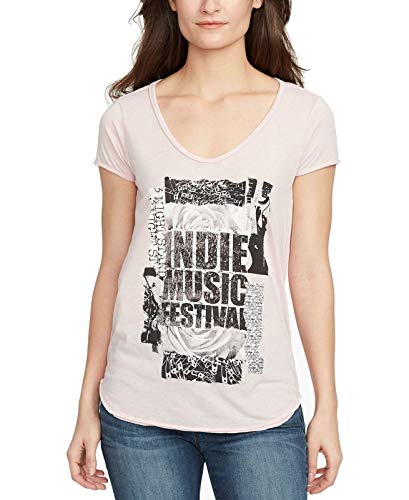 William Rast $39 Womens New 1703 Pink Cutout Graphic Short Sleeve Top XS B+B