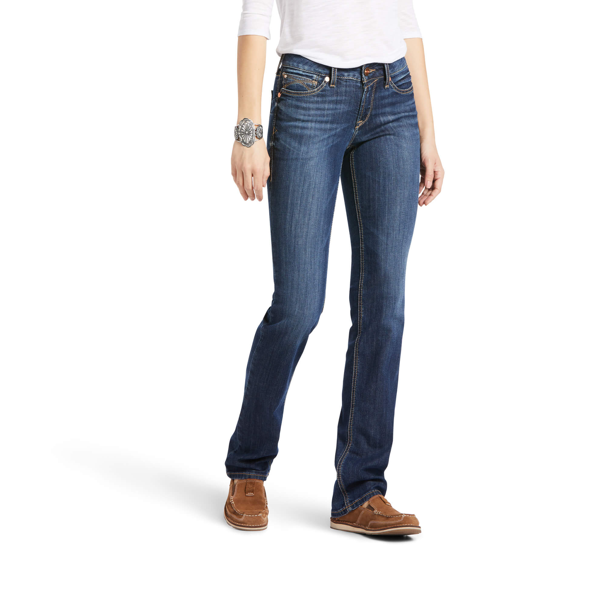 Ariat Womens R.E.A.L. Perfect Rise Analise Stackable Straight Leg Jeans