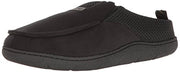 Dearfoams Men's Rugged Clog with Memory Foam Slipper, Black, X-Large/13-14 M US