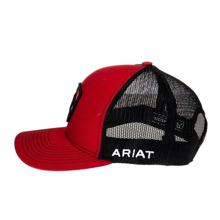 Ariat Mens Richardson Mexico Shield Snap Back Adjustable Ball Cap(Red, One Size)