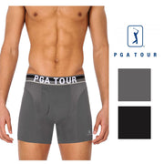 PGA Tour Men’s Ultra Comfort Underwear 2 Pack Nylon Boxer Brief With Mesh