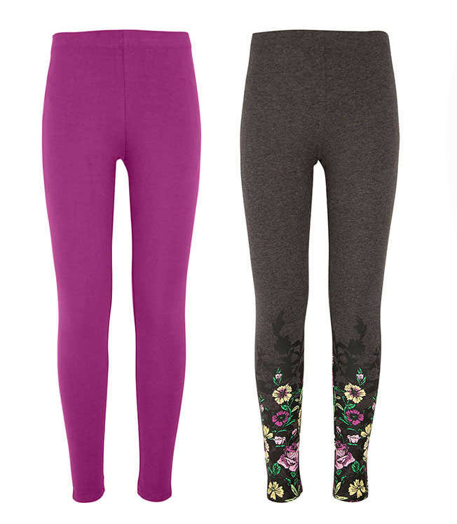 Vigoss Girls 2 Pack Soft Cotton Leggings