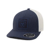 Ariat Mens Shield Logo Patch Adjustable Mesh Back Ball Cap, Navy/White
