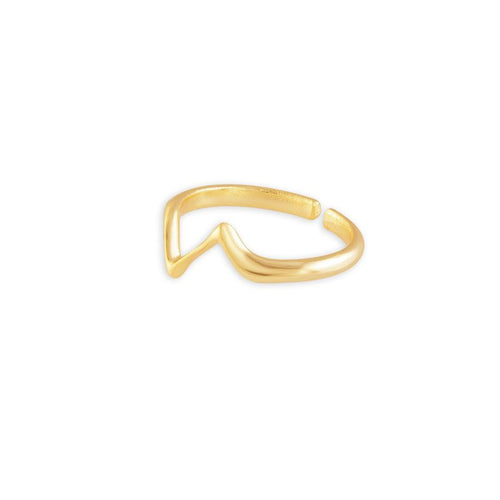 Myra Bag Wavo Adjustable Gold Fashion Ring