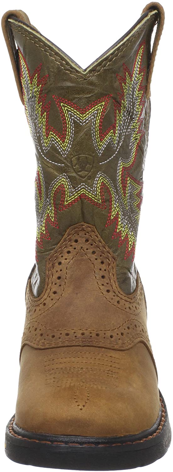 Ariat Kid's WorkHog Pull On Round Toe Leather Boot, 9.5