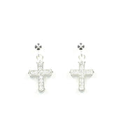 M & F Western Women's Lightning Ridge Cross Charm Earrings