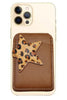City Cell Phone Stick On Hair-On Leather Card Wallet
