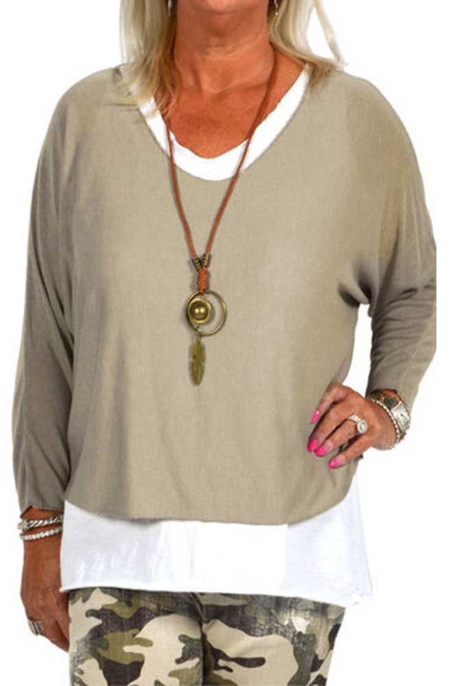 Catherine Lillywhite's Womens Half Sleeve Tunic With Necklace