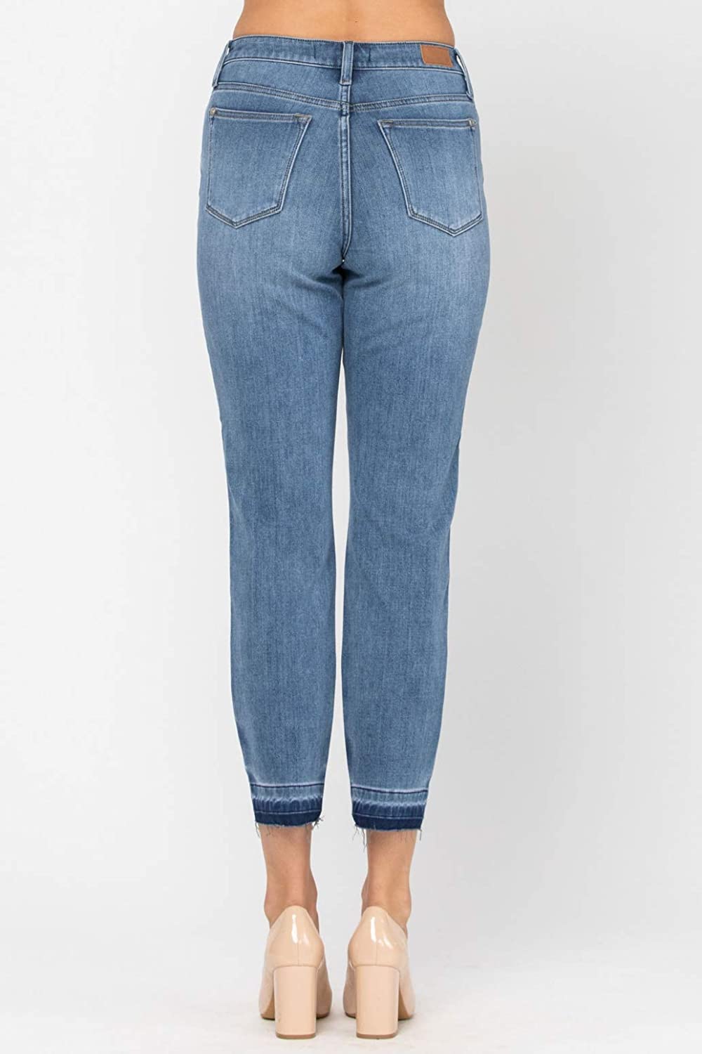 Judy Blue Thermadenim High Waist Undone Hem Boyfriend Jeans