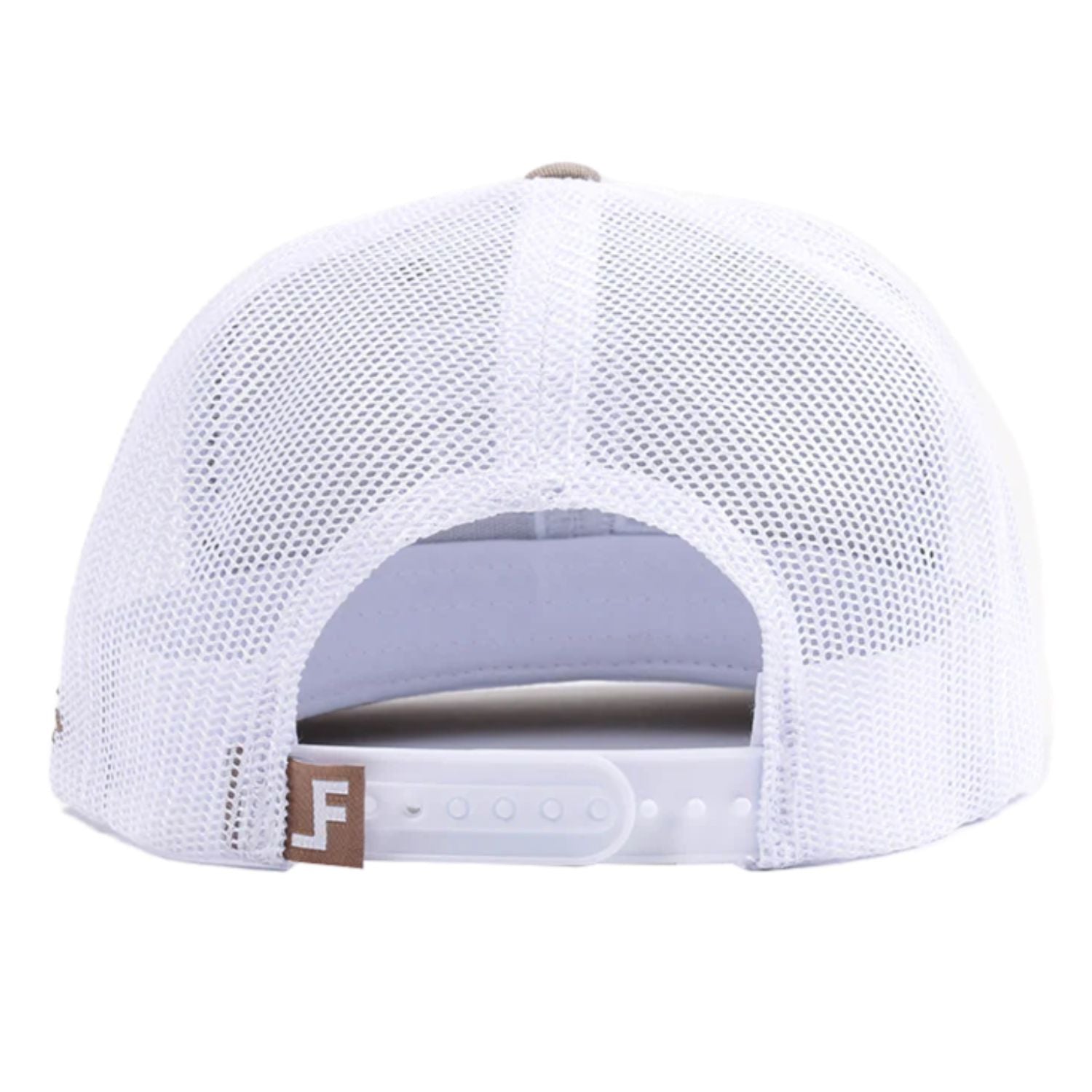Lane Frost Rambler 3D Logo Adjustable Snapback Cap Hat, Beige/White