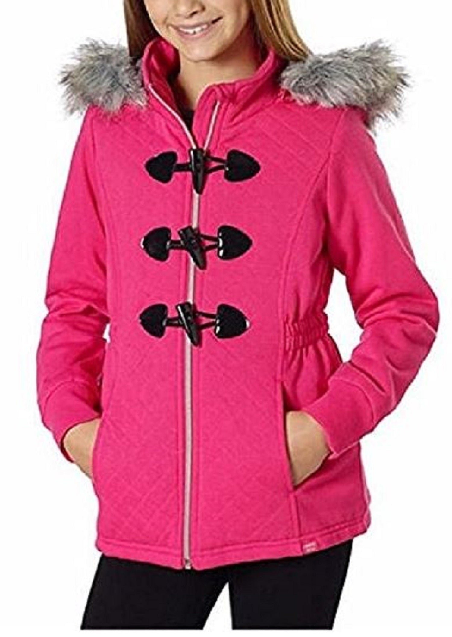 Limited Too Girls' Knit Fleece Peacoat Jacket