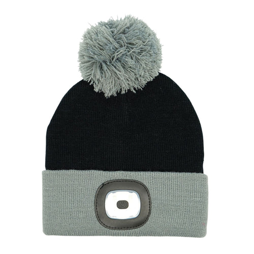 Night Scope Kids Night Owl Rechargeable LED Pom Hat Beanie